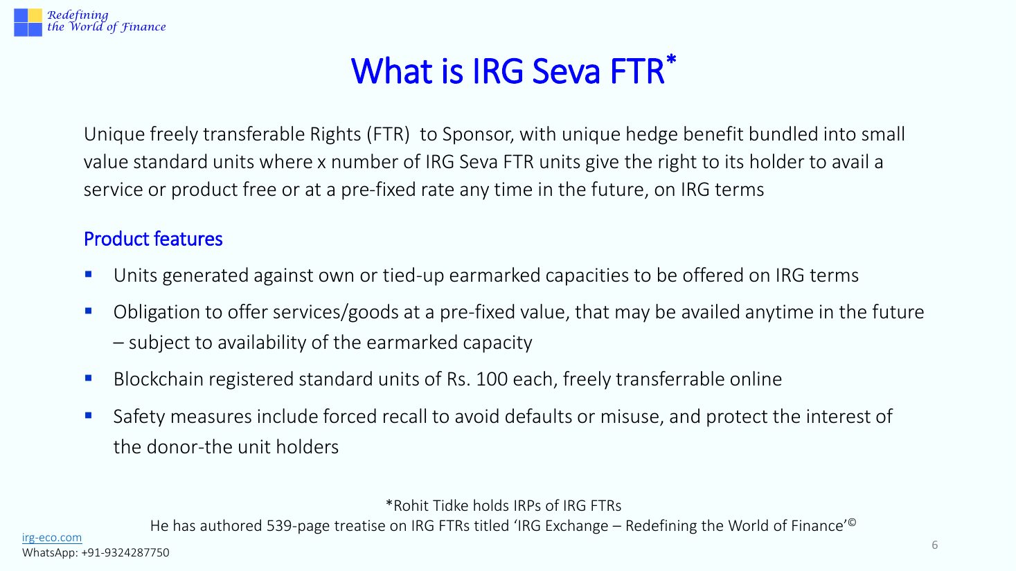 IRG-SEVA slide 6