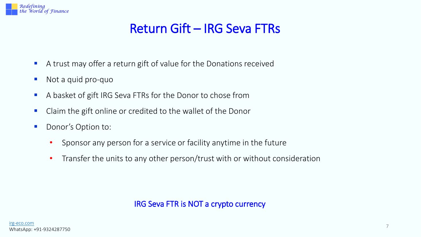 IRG-SEVA slide 7