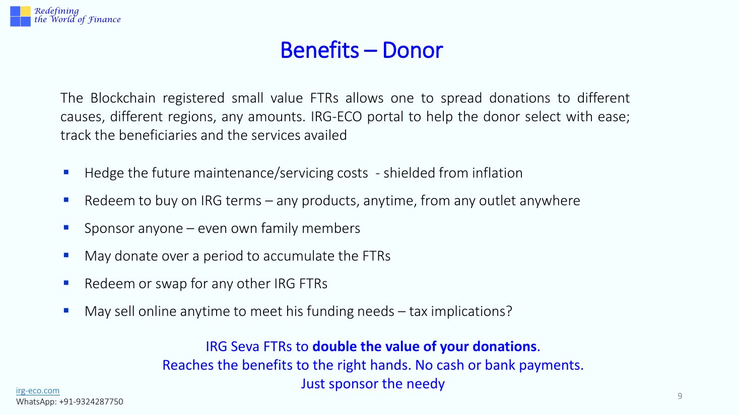IRG-SEVA slide 9