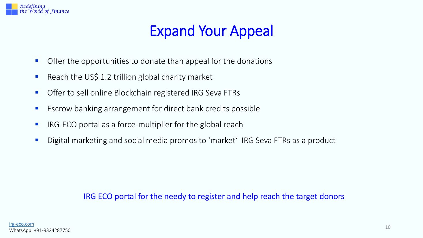 IRG-SEVA slide 10
