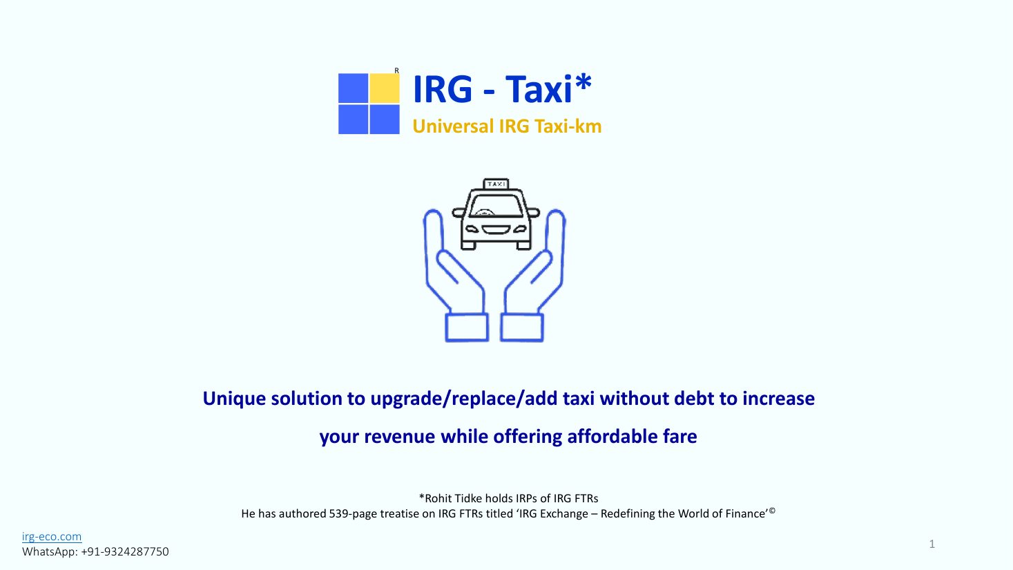 IRG-TAXI slide 1